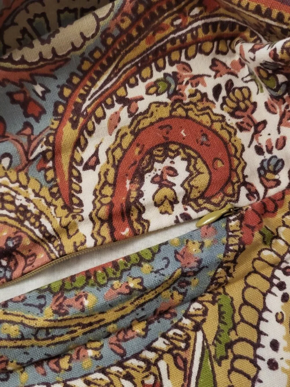 Pottery Barn Pillow Cover Set of 2 Paisley Cotton Linen 20